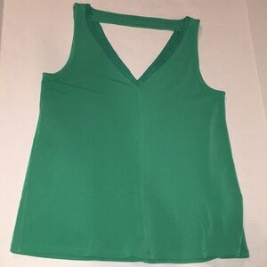 Banana Republic Green V-Neck Blouse | Size XS